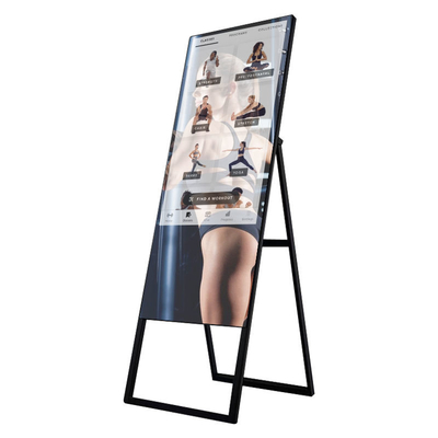 Support de plancher affichage intelligent de forme physique de 43 pouces de miroir de caméra intelligente d'écran tactile