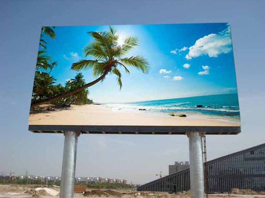 HD Full Color Outdoor SMD LED Display Advertising Post Screen On Expreeway