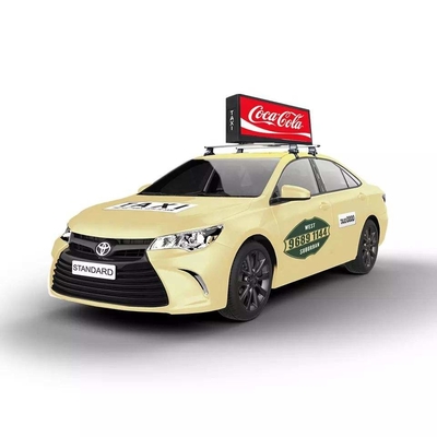 Dessus imperméable du taxi P2.5 mené pour montrer de doubles médias mobiles dégrossis de Digital