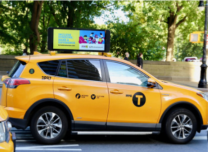 Écran extérieur supérieur d'affichage à LED de signes de publicité de taxi de SMD2727 P5