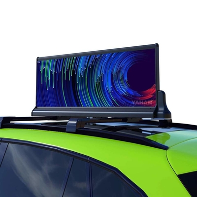 Écran de la publicité de voiture du signe mené par dessus 5000nit de P2.5 P2.96 ultra Thintaxi